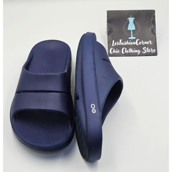 OOfos OOriginal Men's Navy Blue Ooahh Sport Slide Sandals Size M9/Wo's 11 2636 - Picture 13 of 16